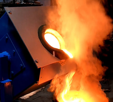 Επαγωγικός κλίβανος τήξης 45kW για σίδηρο, χάλυβα, χαλκό, χρυσό, ασήμι